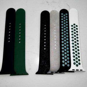 Apple iWatch LONGER SIDE Replacement Band, Lot of 6, Four 40MM , Two 44MM , New